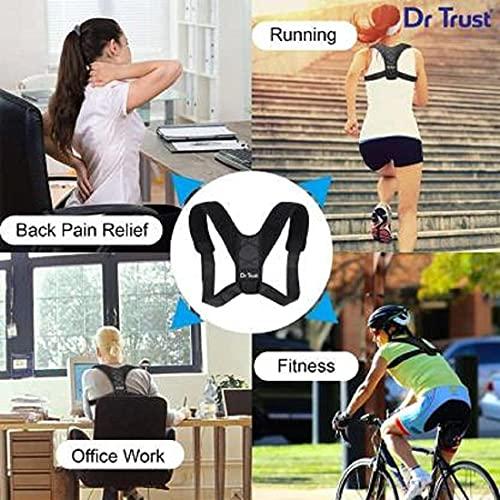 New Delhi YesGo Upper Back Pain Relief Adjustable Back Brace Posture Corrector Shoulder Support Belt (Pack of 1) (XL Size) Black