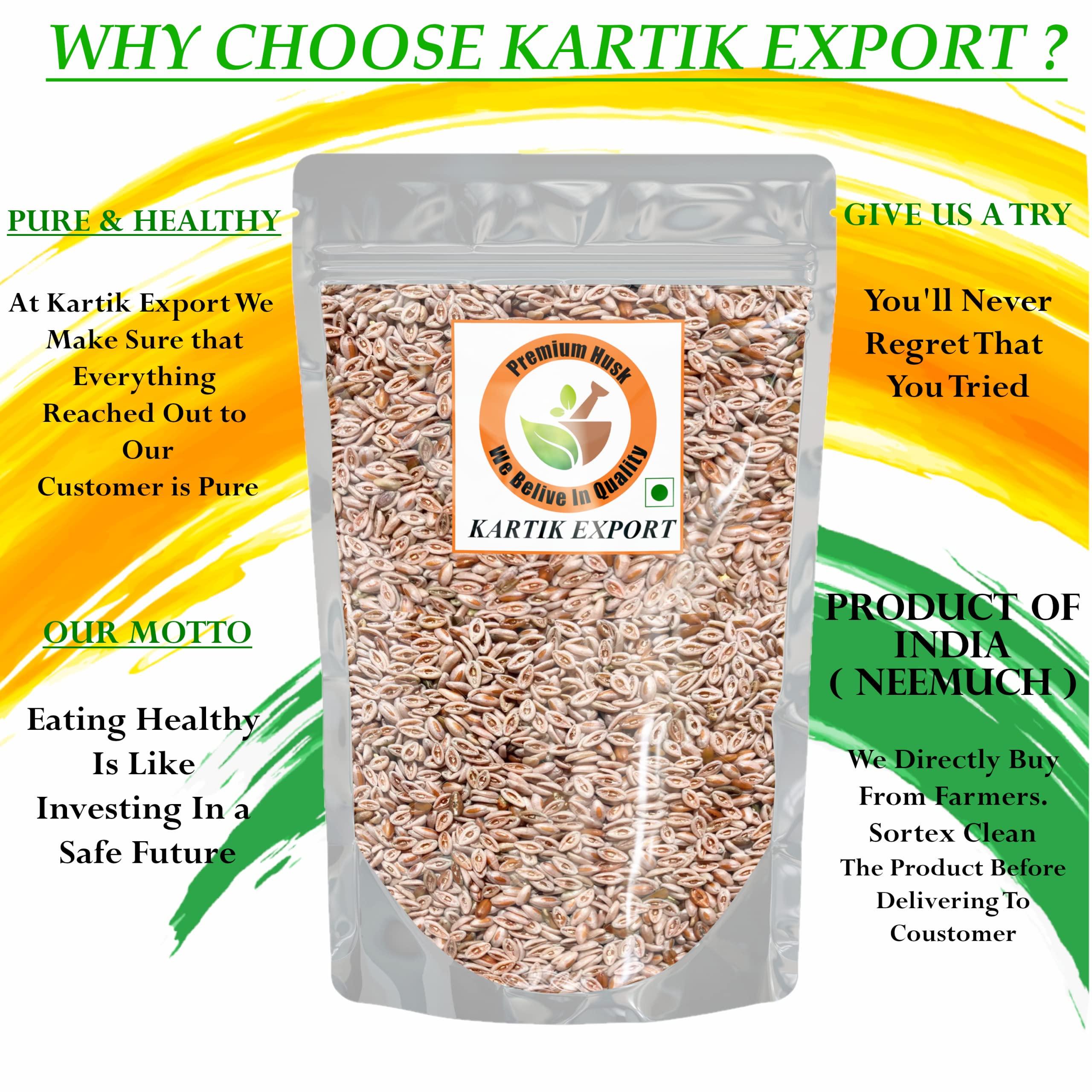 Kartik Export Kartik Export Isabgol Beej - Psyllium Seeds for Digestive Care - Edible Isabgol Seeds - Plantago Ovata (250 Grams)