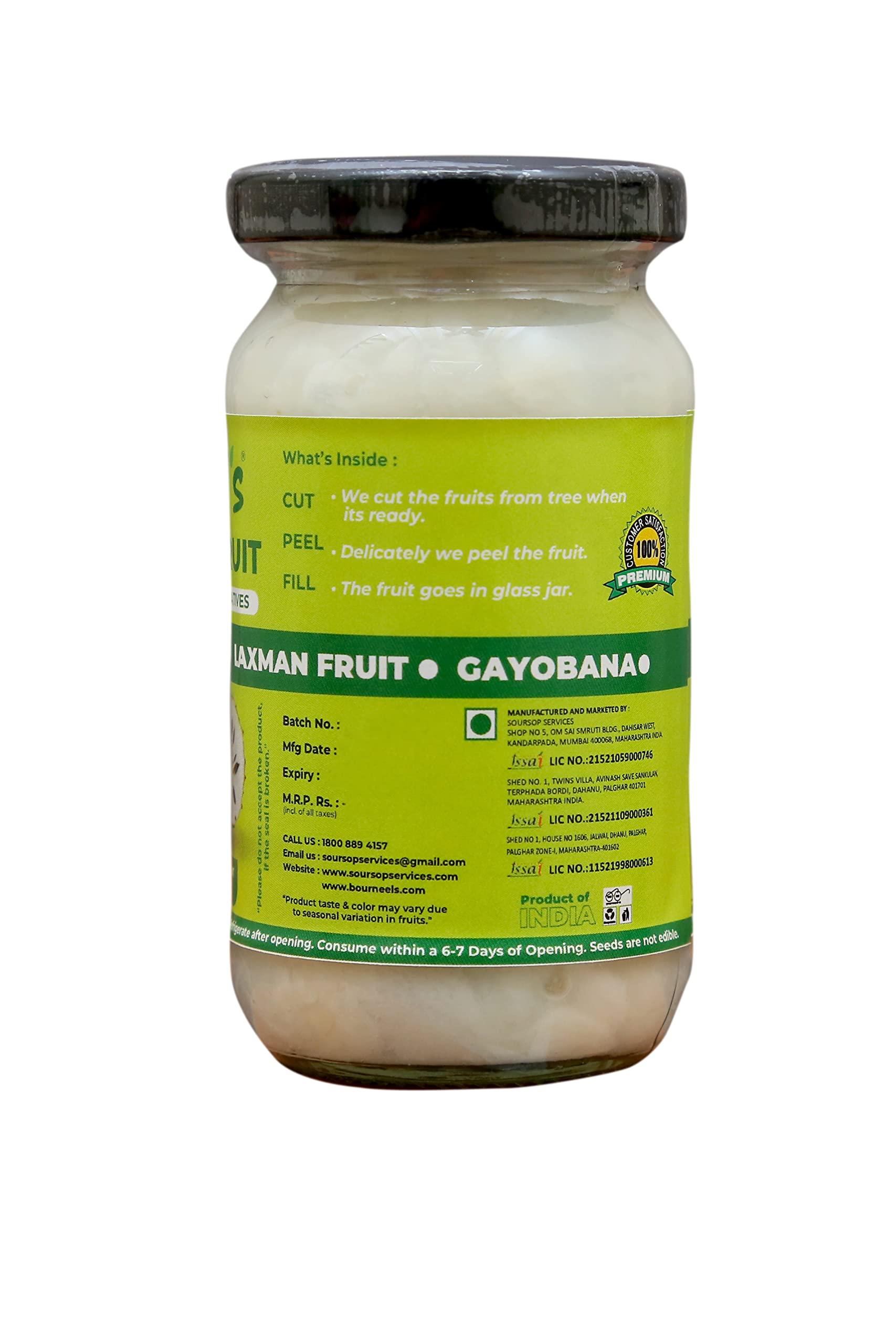 BourNeel's BourNeel\'s Soursop Fruit Jar 200gm Pack of 1 | No Preservatives | Immunity & Energy Booster | Organic Natural & Real Healthy Graviola Laxman Phal Fruit | High Vitamin C |