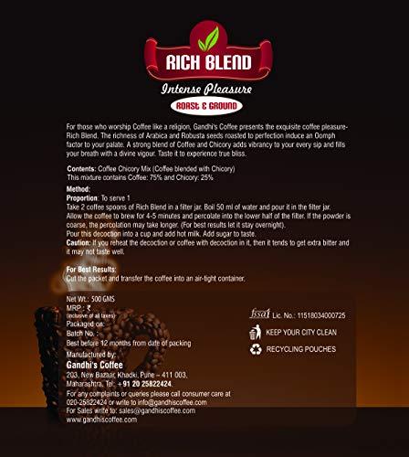 Gandhi's Coffee Gandhi's Coffee Rich Blend 500 GMS