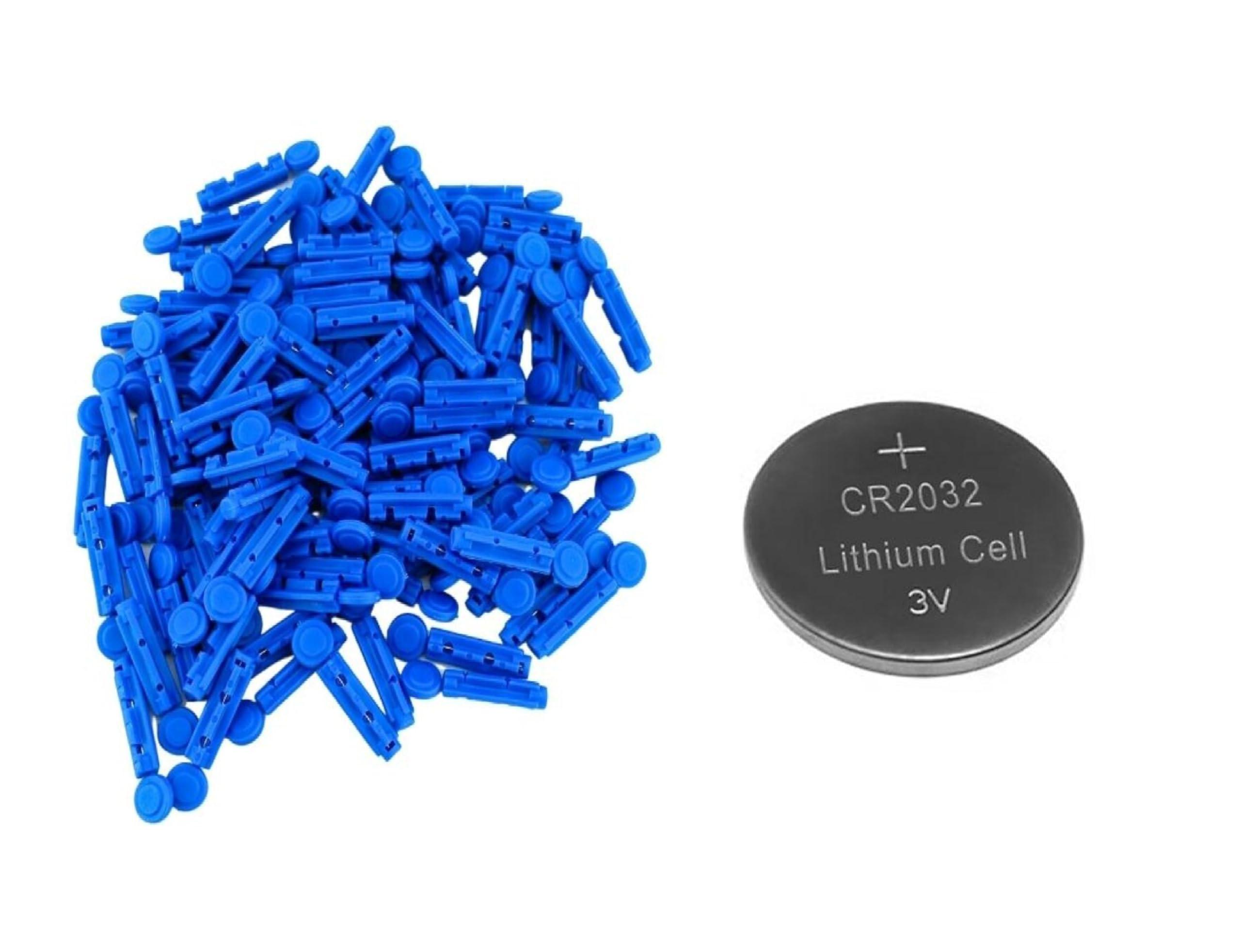 GOXNOR GOXNOR 1 Pcs CR-2032 Lithium Cell And Dr Morepen BG03 Glucometer Lancets 10 Pcs and 1 lancing device only