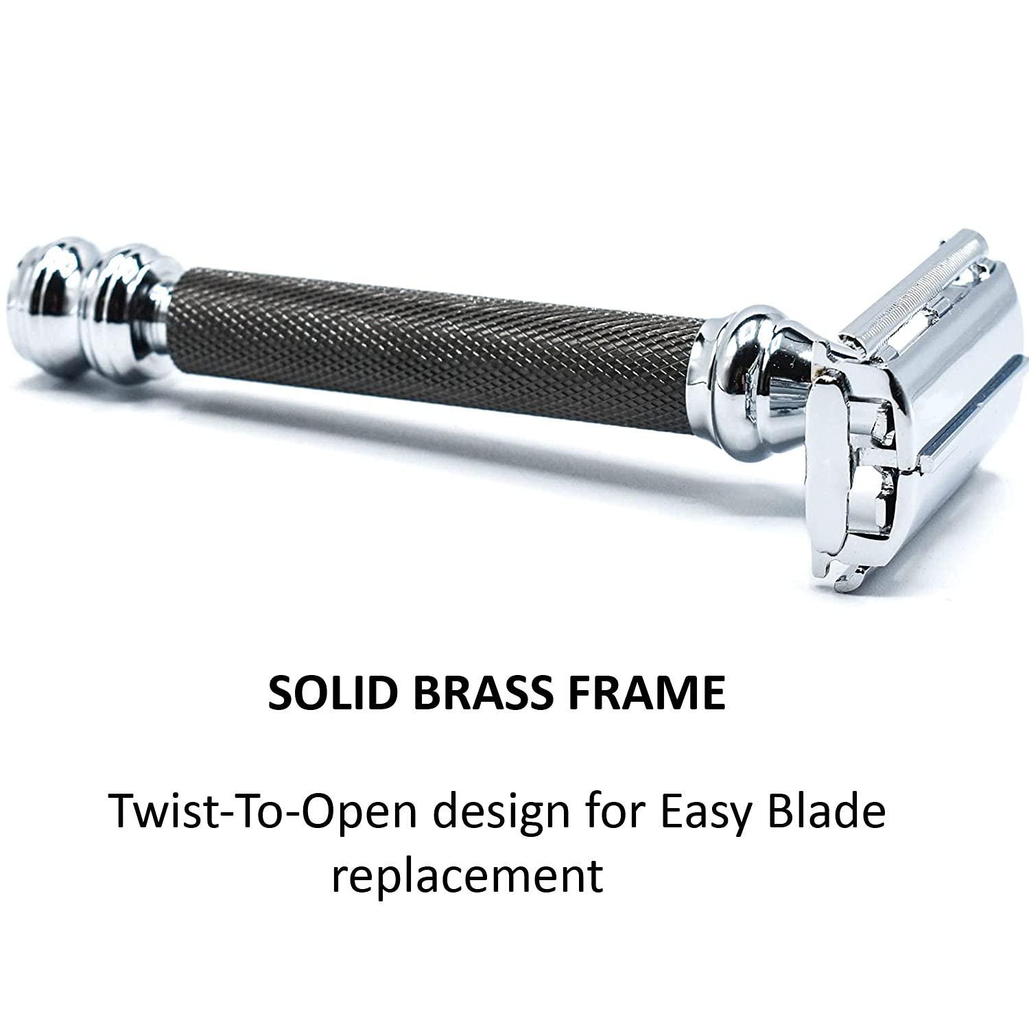 PARKER Safety Razor Parker 76R Butterfly Open Double Edge Safety Razor - 5 Parker Premium Blades