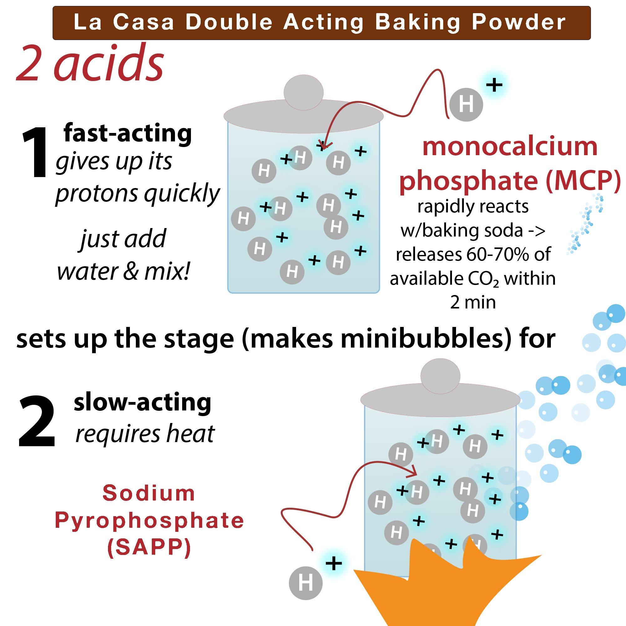 La Casa La Casa Premium Baking Powder | Combo Pack of 3 | Double Acting | Aluminium Free | Ultra Rise | 1050 GMS |