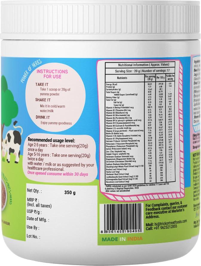 TRICK OR TREAT TRICK OR TREAT Brainify Nutrition Drink Powder | 7 Herbs | Millets + Nuts + Seeds (350G)