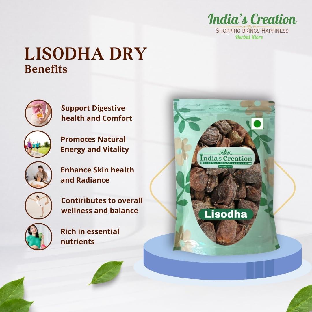 India\'s Creation Jodhpur Rajasthan Lisodha Dry-Cordia Latifolia-Raw Herbs-Lasoda-Lasora-Lisoda-Lesua-Sapistan-Jaqdi Booti-Single Herbs (400 Gram)
