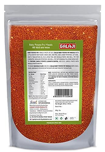 GALAJI Galaji Baby Potato Fry Masala 50 Grams Homemade Powdered | for Healthy Cooking | Ready to Cook | All Seasonings Spices | Pure & Hygiene | Spice Mix