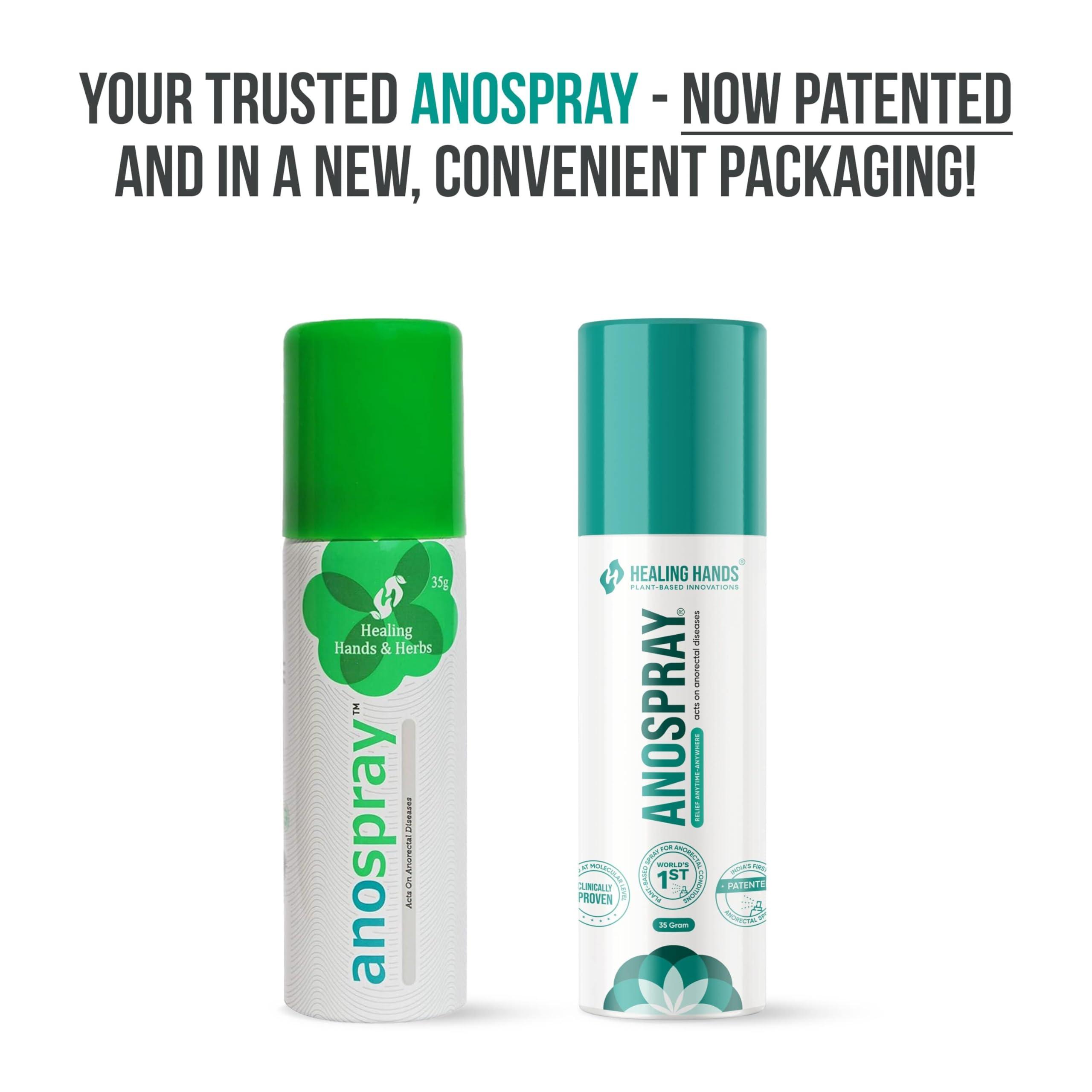 Healing Hands Healing Hands AnoSpray Advanced Piles and Fissure Treatment Spray - 35gm, Patented Plant Based Solution to treat Severe Piles and Fissure, Clinically Proven, Herbal & Natural Piles Care
