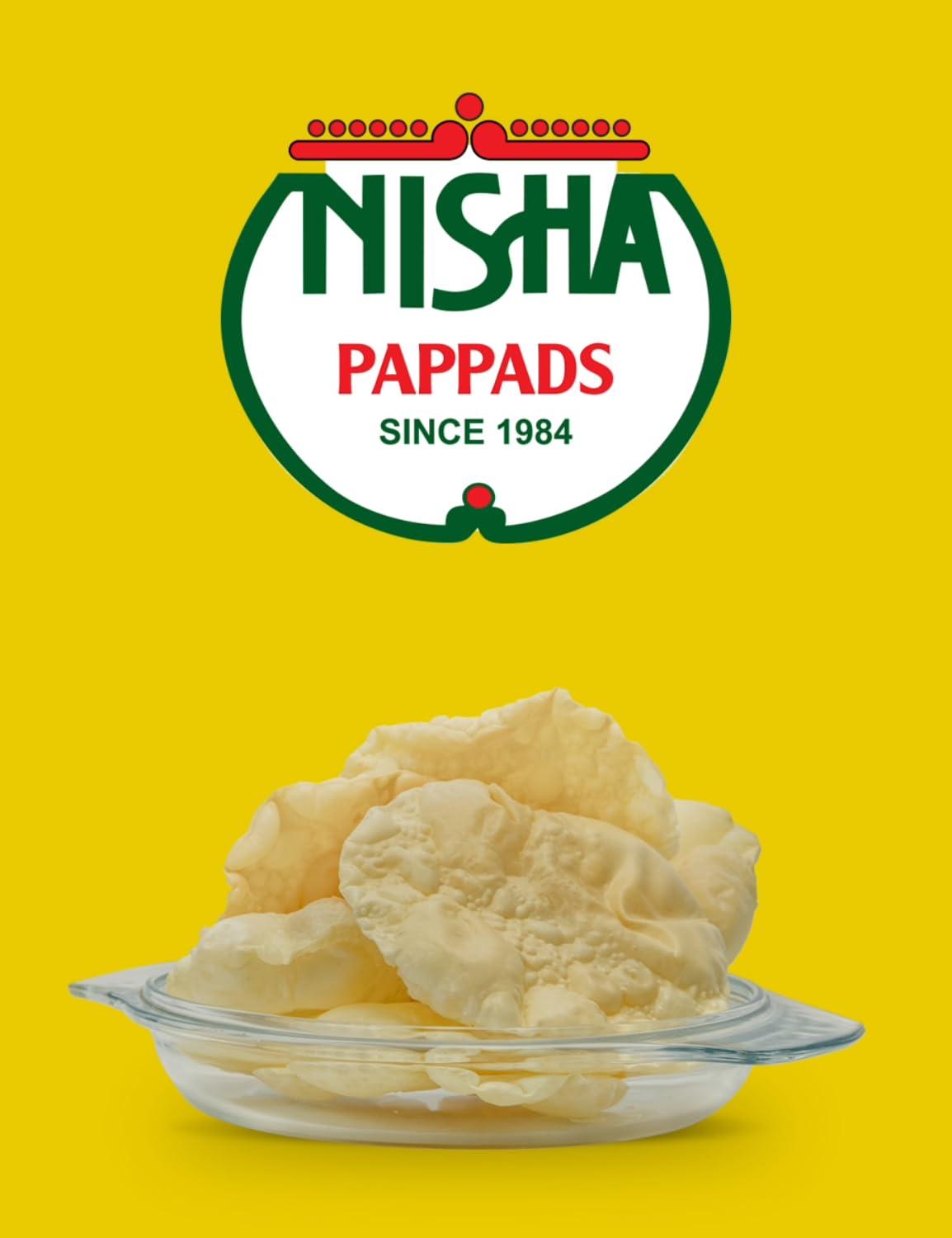 Nisha Pappads Nisha Pappads Hygienic Real Traditional Kerala Taste PAPPADAM - 250 g - 4.5 Inch - Machine made