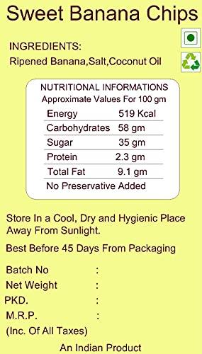 We Care Eco Products We Care Eco Products Kerala Style Ripened Banana Chips | Healthy Indian Snacks | Homemade and Ready to Eat (990gm)