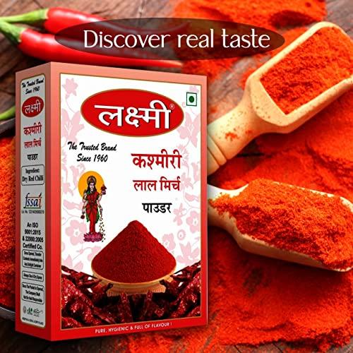 Laxmi LAXMI Kashmiri Mirch Powder - Pack of 1, 100 Gram | Lal Mirch Powder | Red Chili Powder | with No Preservatives and Artificial Color