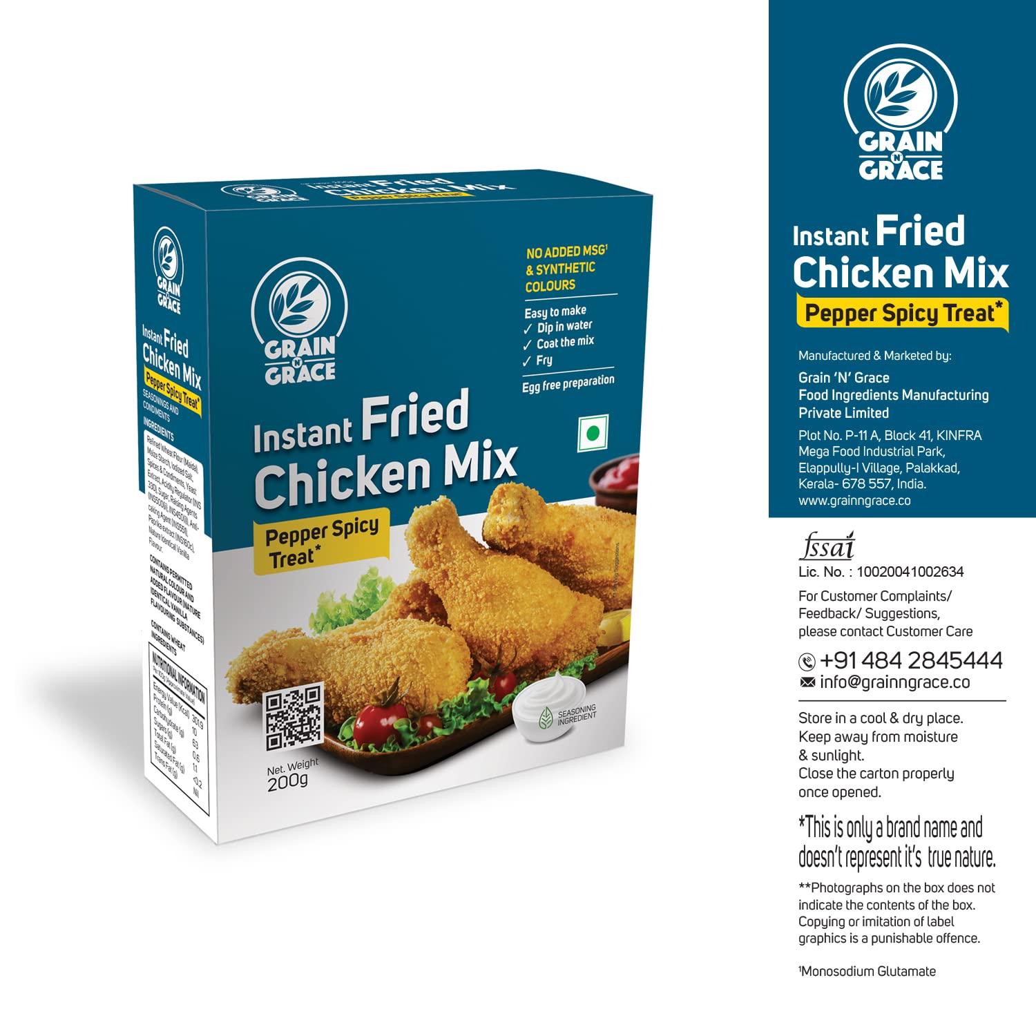 Grain N Grace Grain n Grace Instant Fried Chicken Mix - Pepper Spicy Treat (200g)