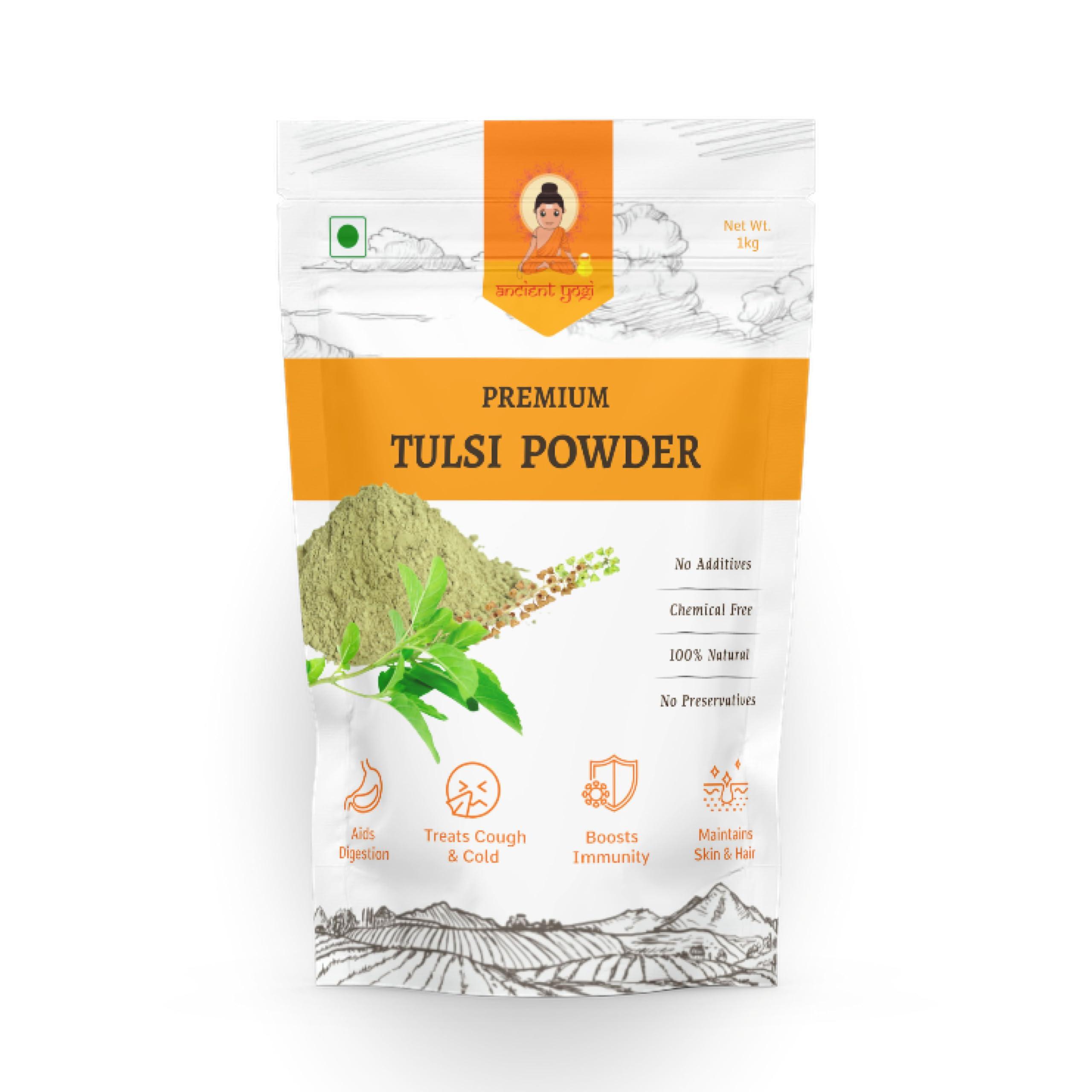 Ancient Yogi Ancient Yogi || Tulsi Powder by Ancient Yogi - Holy Basil for Immune Support and Stress Relief (100gms (Pack of 2))