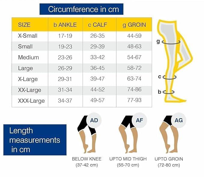 SGS Surgical VERICOSE VEINS STOCKINGS SOCKS | Leg Compression Varicose Vein Stockings For Swollen, Aching Legs, Pain Relief Stockings, Edema, Sore Legs, Men & Women (S)