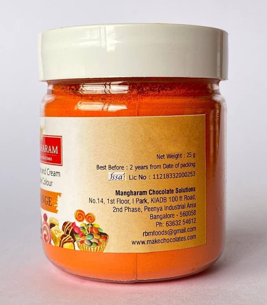 MANGHARAM MANGHARAM Chocolate and Cream Soluble Colour - Orange - 25 GMS