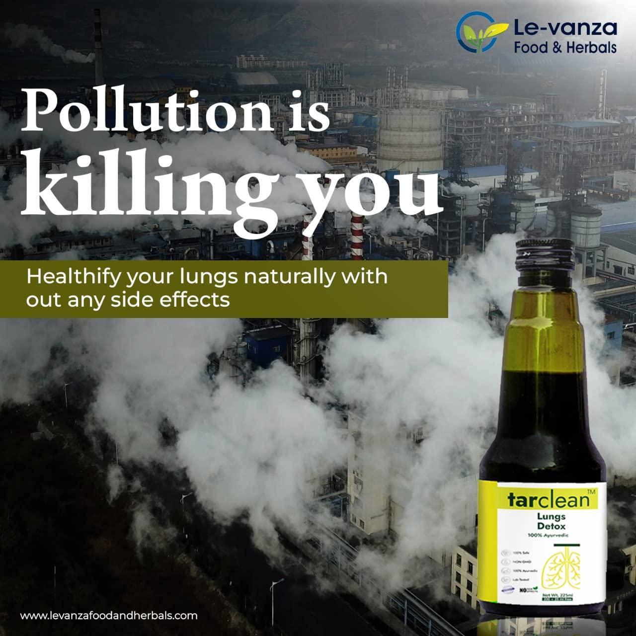 Le-vanza Food & Herbals Le-Vanza Food & Herbals Lungs lung Tar Clean Syup | Detox For Smokers, pollution Cleanse | Lung detox | Removes Tar from Lungs| Lungs Detox Herbal Supplement | Lungs Cleanse Detox 225ml(pack of 1)