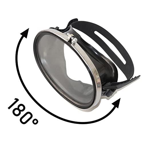 LOOM TREE Loom Tree Classic Oval Scuba Dive Mask No Fogging Tempered Glass Underwater Glasses Black