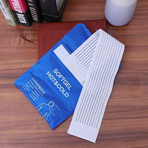 Artibetter Artibetter Gel Ice Pack Wrap Medical Cooling Compress Bag with Adjustable Elastic Strap for Sprain Muscle Pain Injury Hot Cold Therapy (Blue)
