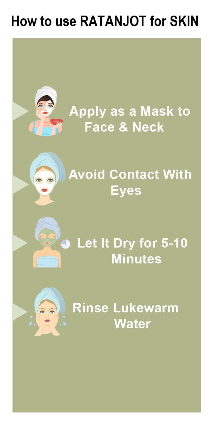 3V PRODUCTS 3V PRODUCTS Ratanjot - Pack of 2x50g - Alkanet Root | Vembalam Pattai | Laljadi | Alkanna Tinctoria for Hair, Skin & Cooking (Dried)