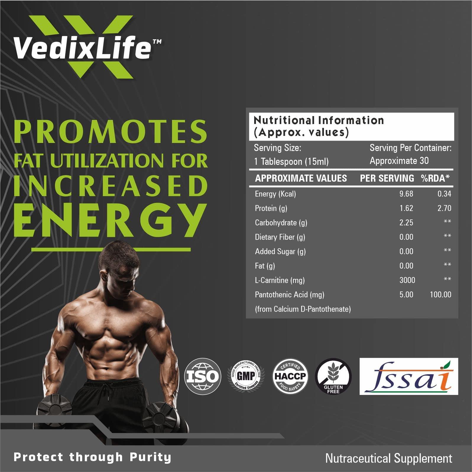 Generic L-Carnitine Liquid with Branded Carnipure, 3000 mg | Converts Fat into Energy | Pre & Post Workout | (Natural Green Apple Flavour, 450ml, 30 Servings)