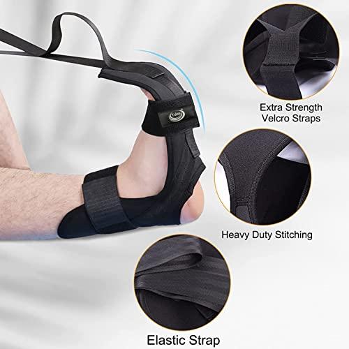 Tdas Tdas Foot Stretcher Calf Yoga Ligament Stretching Strap Ankle Leg Hamstring for Plantar Dancers Fasciitis Drop Pain Relief Achilles Tendonitis Belt Equipment Bands Band Stretch (Pink)