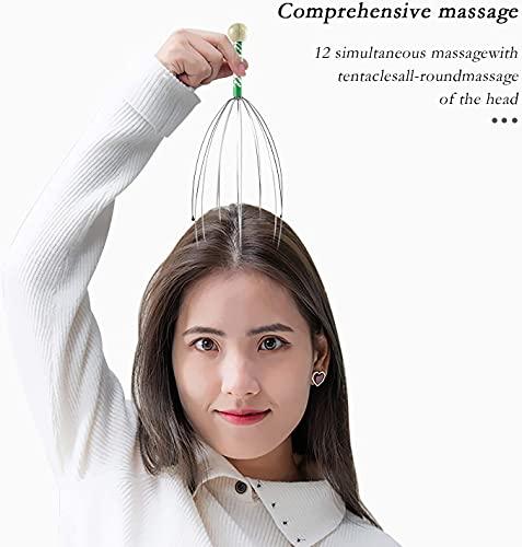 VAVSU VAVSU Scalp Massage Machine Head Massager Scalp Scratcher 12 Fingers Head Scratcher For Head Massage Body Relaxing Hair Massage | Pack of 2-Assorted Color