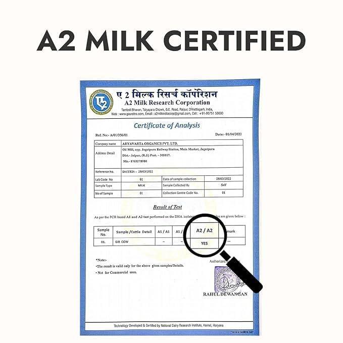 Kapiva Kapiva A2 Desi Cow Ghee 500ml | Bilona Method, Curd-Churned | Pure, Natural, Healthy | Grass-fed Cultured Ghee - Super Saver Pack of 2