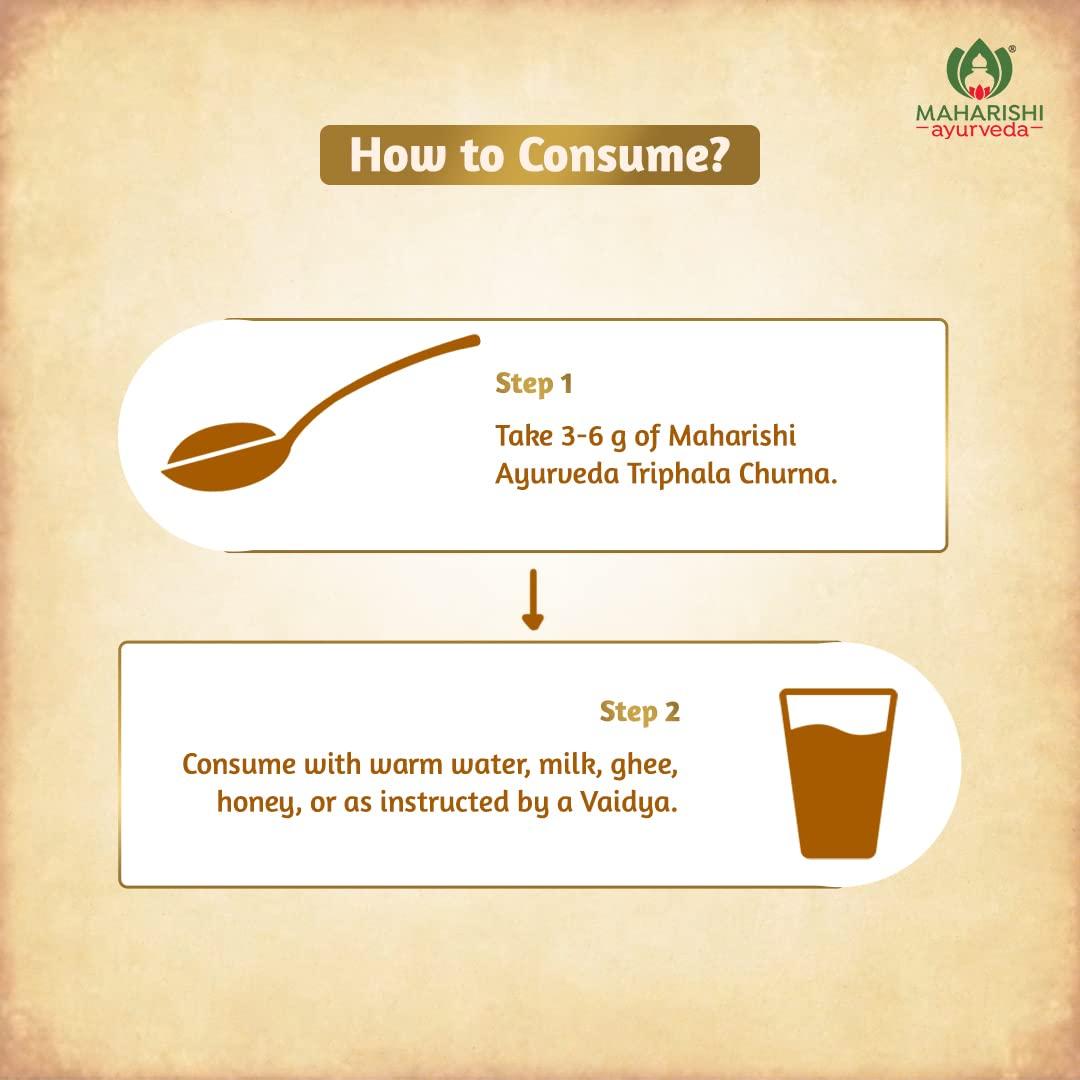 Maharishi Ayurveda Maharishi Ayurveda Triphala Churna -100 g Pack of 2 | Triphala Powder with Haritaki, Amalaki, Vibhitaki | For Bowel Movement | Relieves Constipation | For Digestion, Gut Health, Gas & Acidity Relief