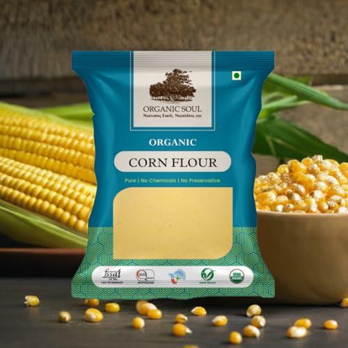 ORGANIC SOUL Organic Soul - Organic Corn flour Powder (Makki Atta, Corn Flour, Maize Flour) 450 Gm