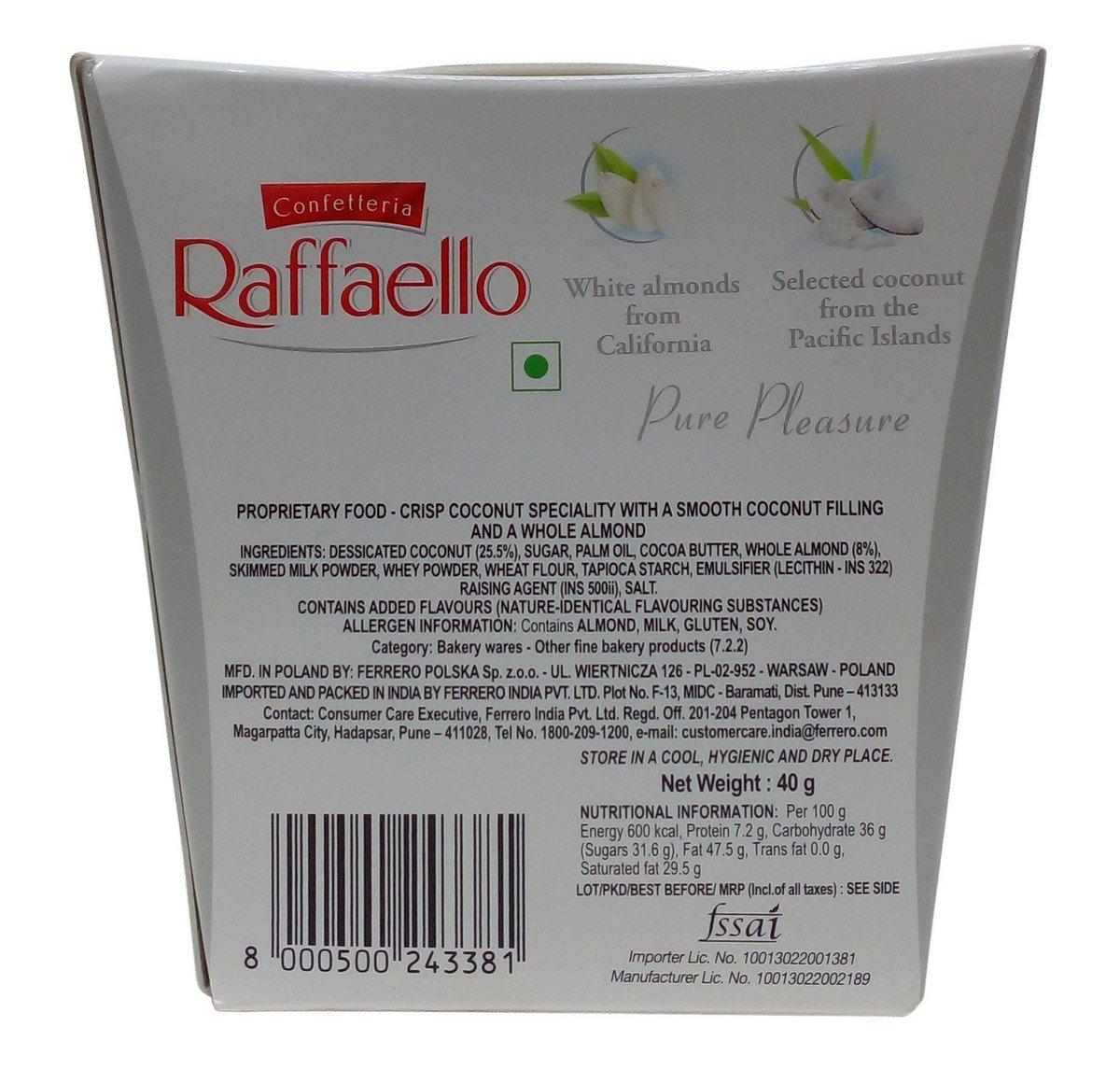 Ferrero Ferrero Raffaello Confetteria Waffle Candies, 40g Gift Pack