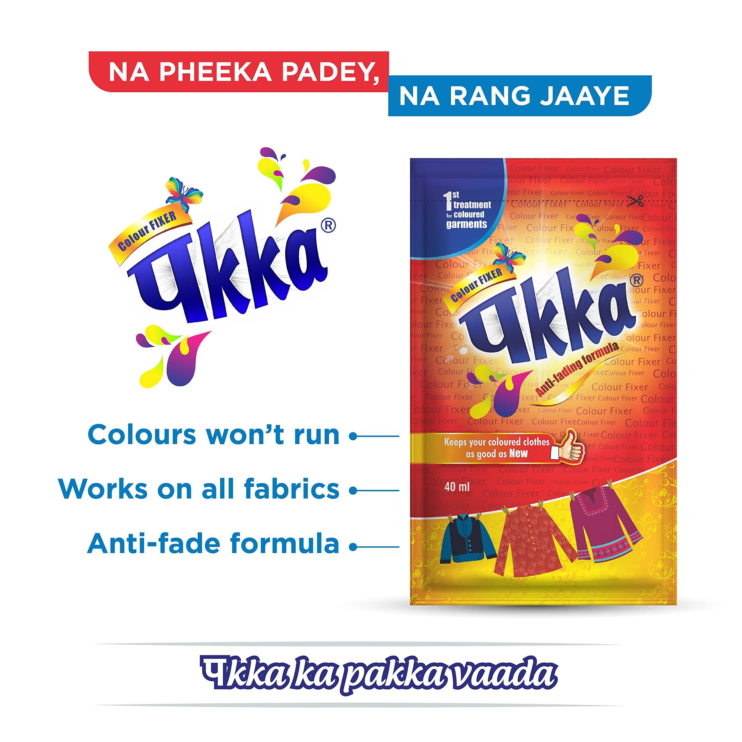 PAKKA PAKKA Cloth Color Fixer-Stops Colour Bleeding,Guard,Anti-Fade Formula Works On All Types Of Fabric With Solid Pattern To Prevent Fading&Cross Staining Of Other Clothes,Reduce Fading,Non-Formaldehyde