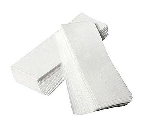 Suoirblss 100 PCS Wax Strips Hair Removal Waxing Strips Facial Body Epilating Strips Non Woven Wax Strip for Face Legs Underarms Body and Bikini for Home or Beauty Salon