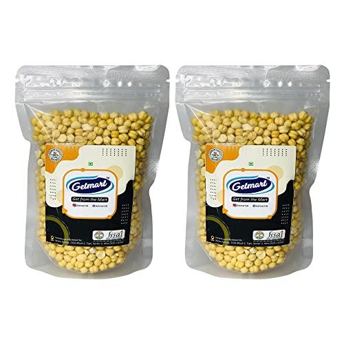 Getmart Getmart™ Roasted Whole Chickpeas (Gram) Without Skin, Desi, Unsalted, Bhuna Chana, 400 Gms (Pack of 2 X 200g)