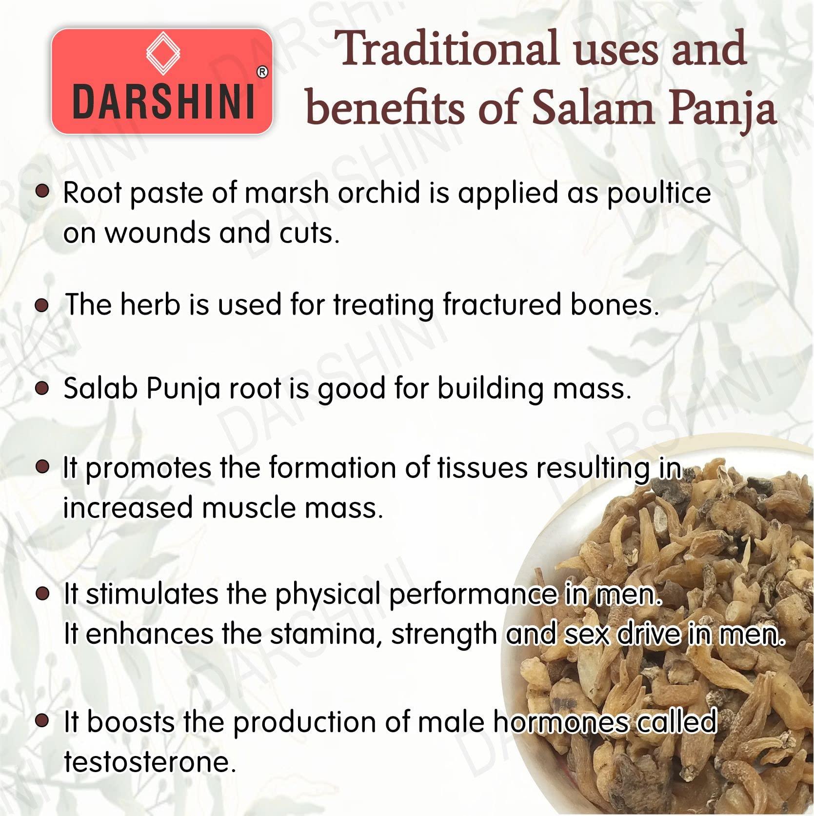 DARSHINI Darshini Salam Panja/Hatta Haddi/Salab Panja/Dactylorhiza hatagirea, 50gm