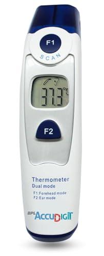BPL Medical Technologies BPL Medical Technologies Accu Digit Non Contact Dual Infrared Thermometer, Multi-Purpose, Wide Range (White)