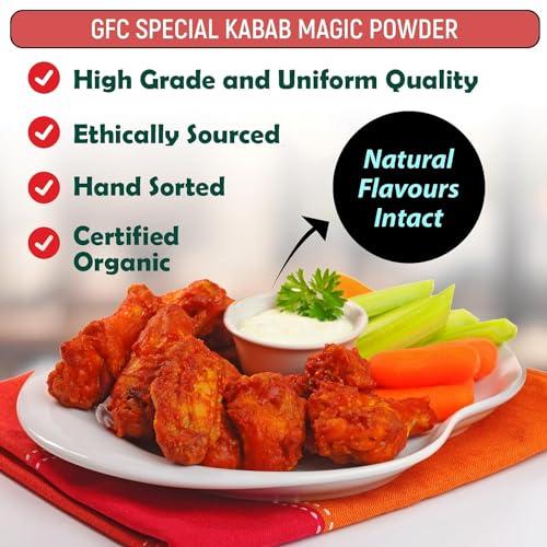 GFC GFC Premium Kabab Masala Powder | Just Marinate & Cook Restaurant Dhaba style | Ready To Cook for Aromatic Flavourful Cooking | Perfect for Cooking, Instant Kabab Masala Ready To Use -1 Kg (Pack of 5)