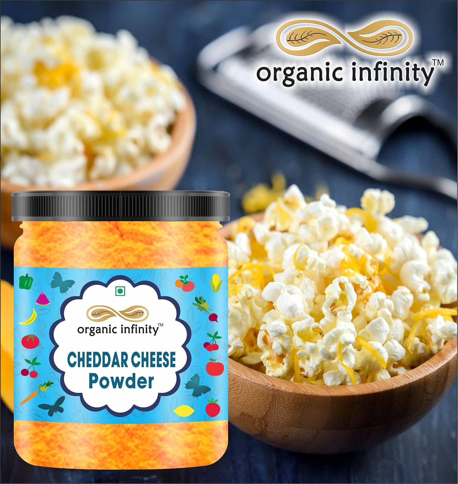 organic infinity Organic Infinity Cheddar Cheese Powder | Cheese Powder for Popcorn - 200 GM By Organic Infinity