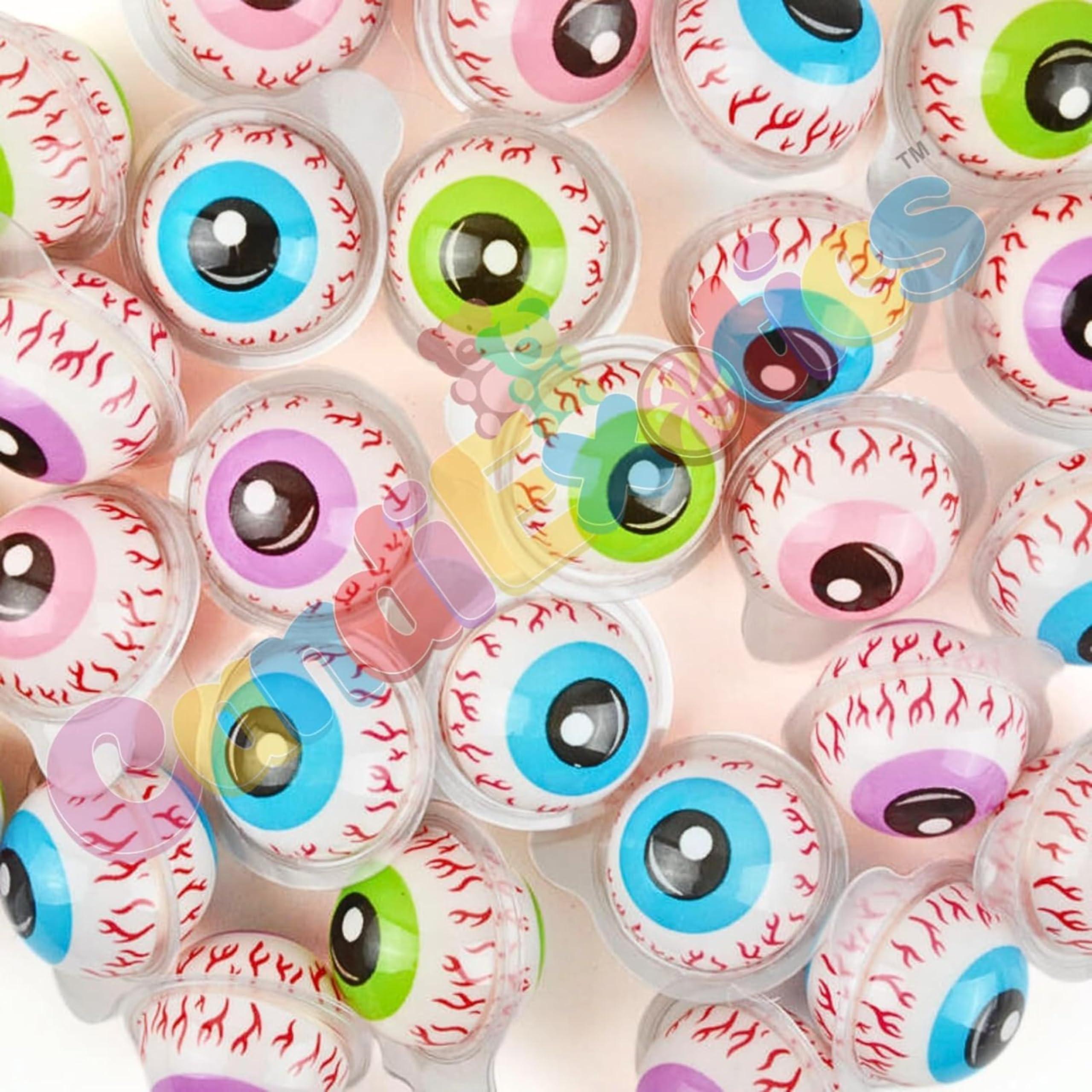 CandiExotics CandiExotics 3D Bursting Eyeball Jelly | Eye Candy | Ball Candy | Center Filled Gummy Candy | Spooky Halloween Jelly Balls | Jelly Candy 30 Pcs, 330 gm Jar