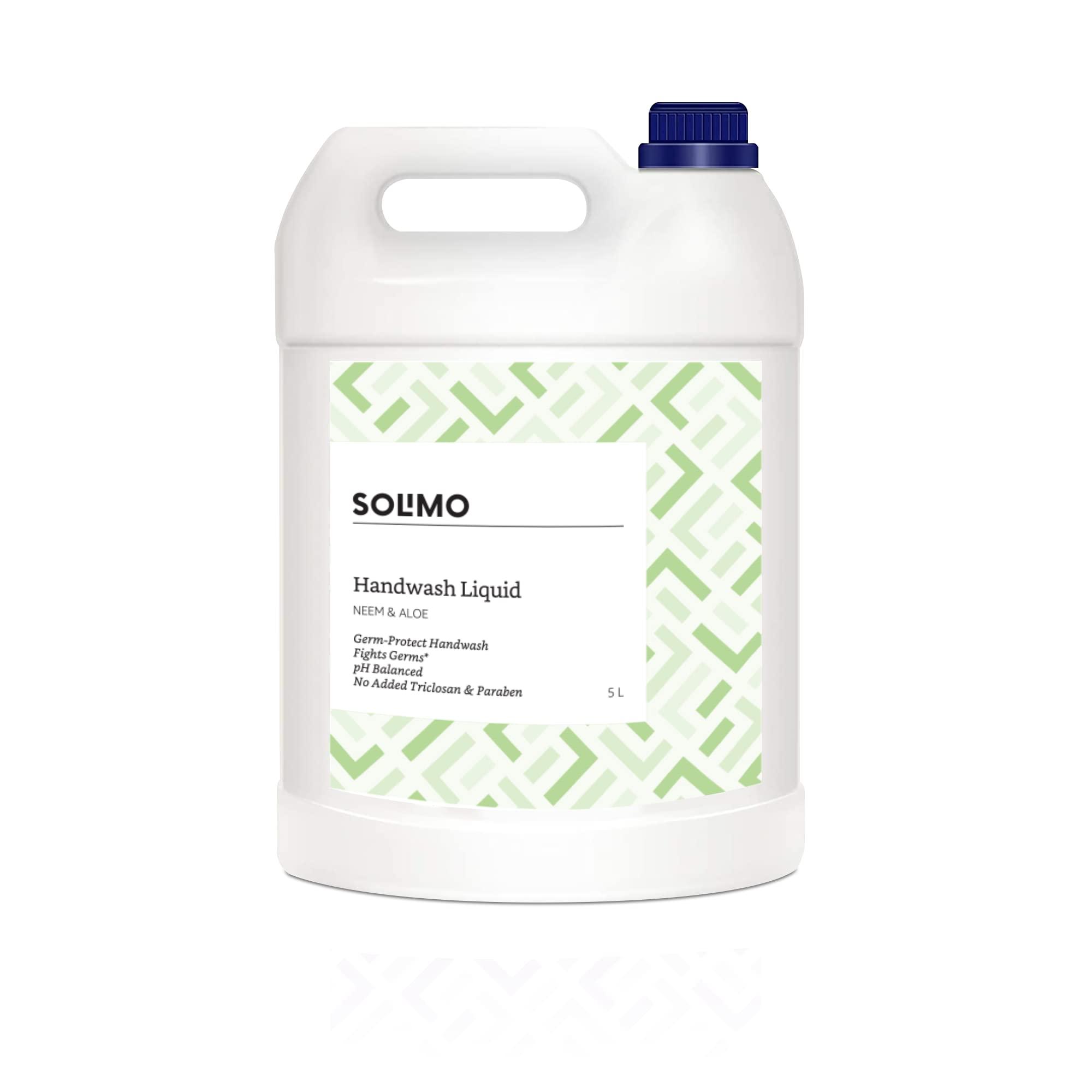 Solimo Solimo Handwash Liquid Refill Can, Lavender - 5 Litre & Solimo Handwash Liquid Refill Can, Neem & Aloe - 5 Litre