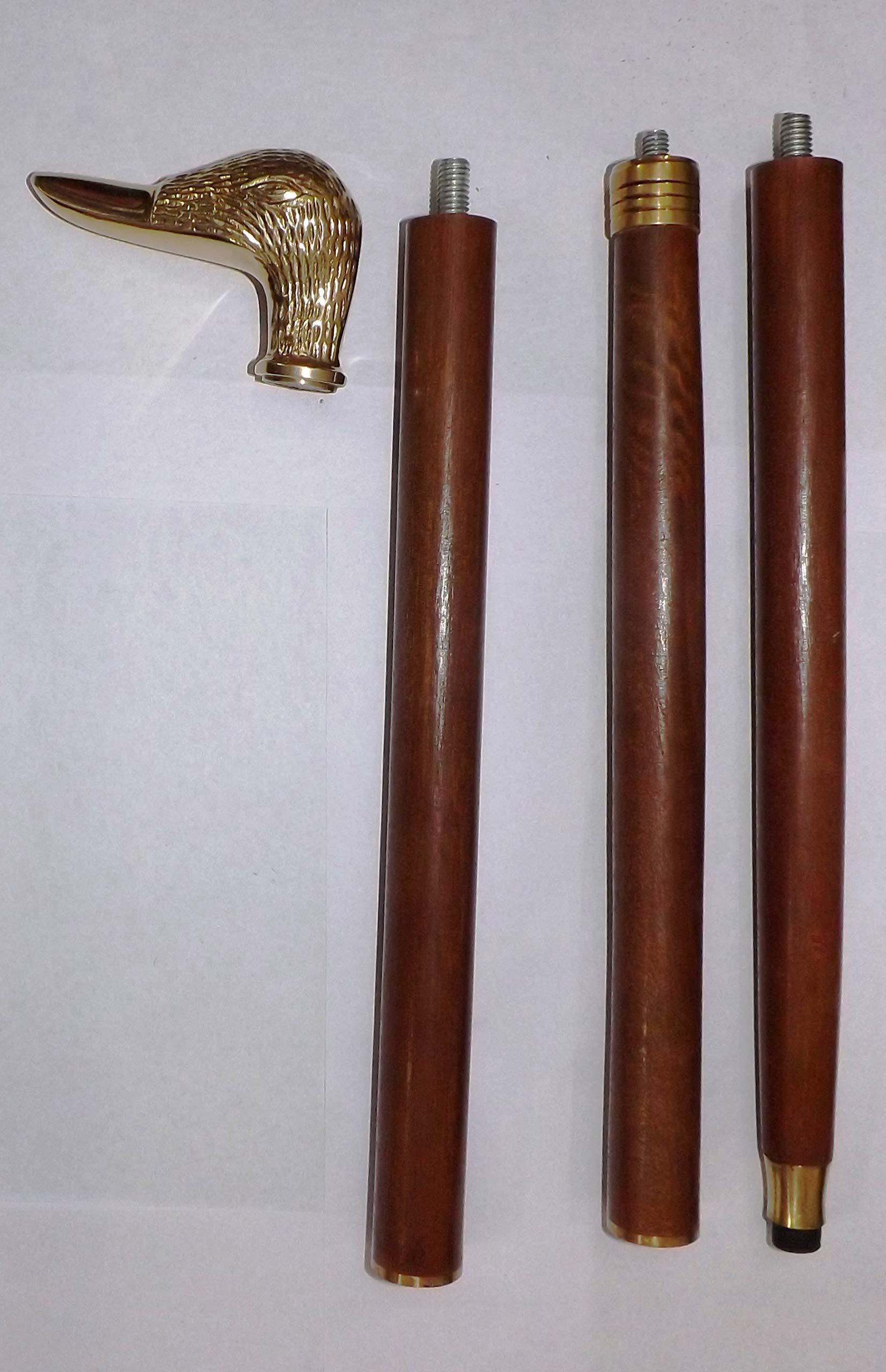 NavaFresh Basics Simrah Duck Head Solid Brass Handle Vintage Style Walking Sticks