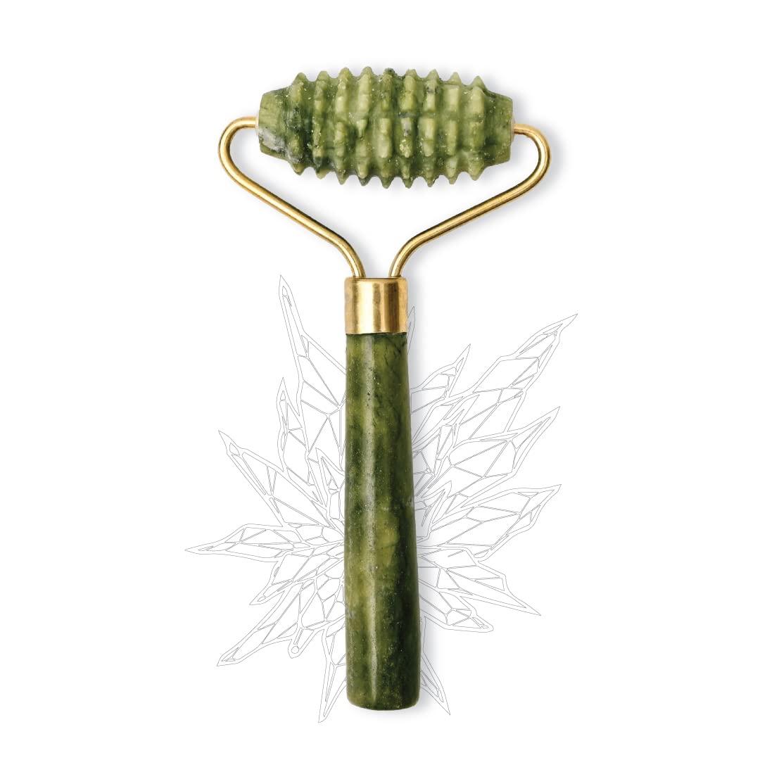 DROMEN & CO Dromen & Co Jade Spike Facial Roller | Massager Wand Gua Sha Spa and Relaxation For Face | Maximising blood flow