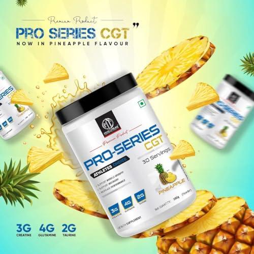 MuscleTrail Muscle Trail Pro Series CGT | Health Supplement Powder | 300g, 30 servings (Orange) | 3g Creatine, 4g Glutamine, 2g Taurine |
