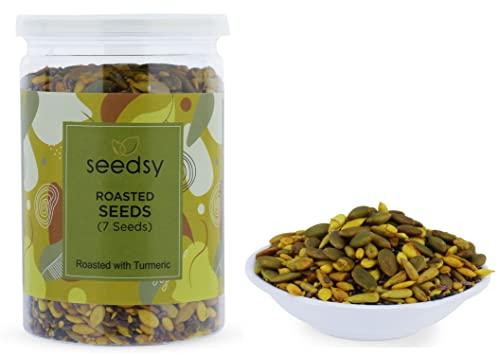 SEEDSY SEEDSY 7 In 1 Roasted Seed Mix Mukhwas, Roasted Pumpkin, Sunflower, Watermelon, Flax, Sesame, Chia Seed, Belpulp, 250Gms