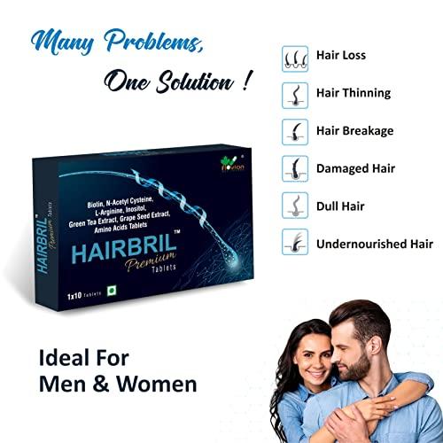HAIRBRIL HAIRBRIL Healthy Hair Supplement 30 Tablets (Pack Of 3), 0.07 Kilograms