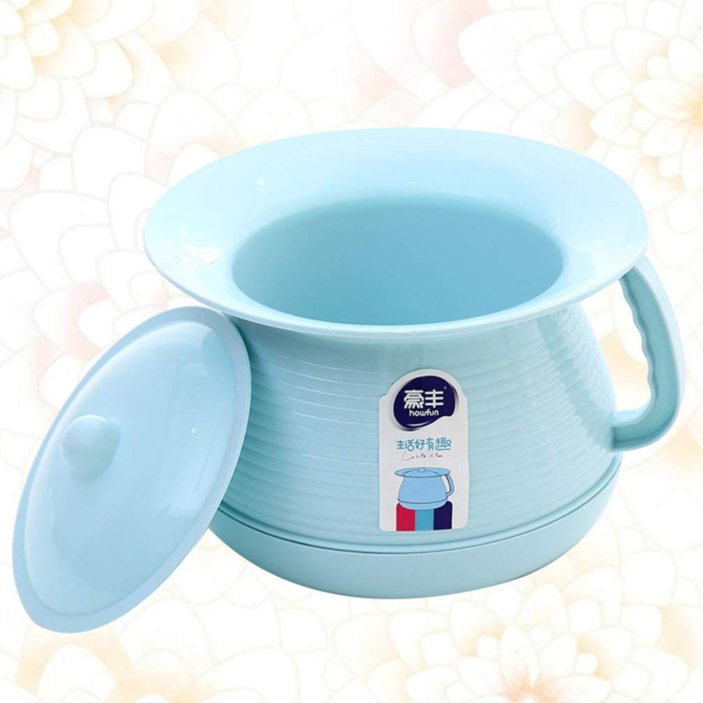 HEALLILY HEALLILY Potty Urinal Chamber Pot Bedpan Urinal Bottle Urine Pot Pee Bottle Urinal Bottle Urine Pots Urine Bucket Mobile Toilet for Kids Female Blue