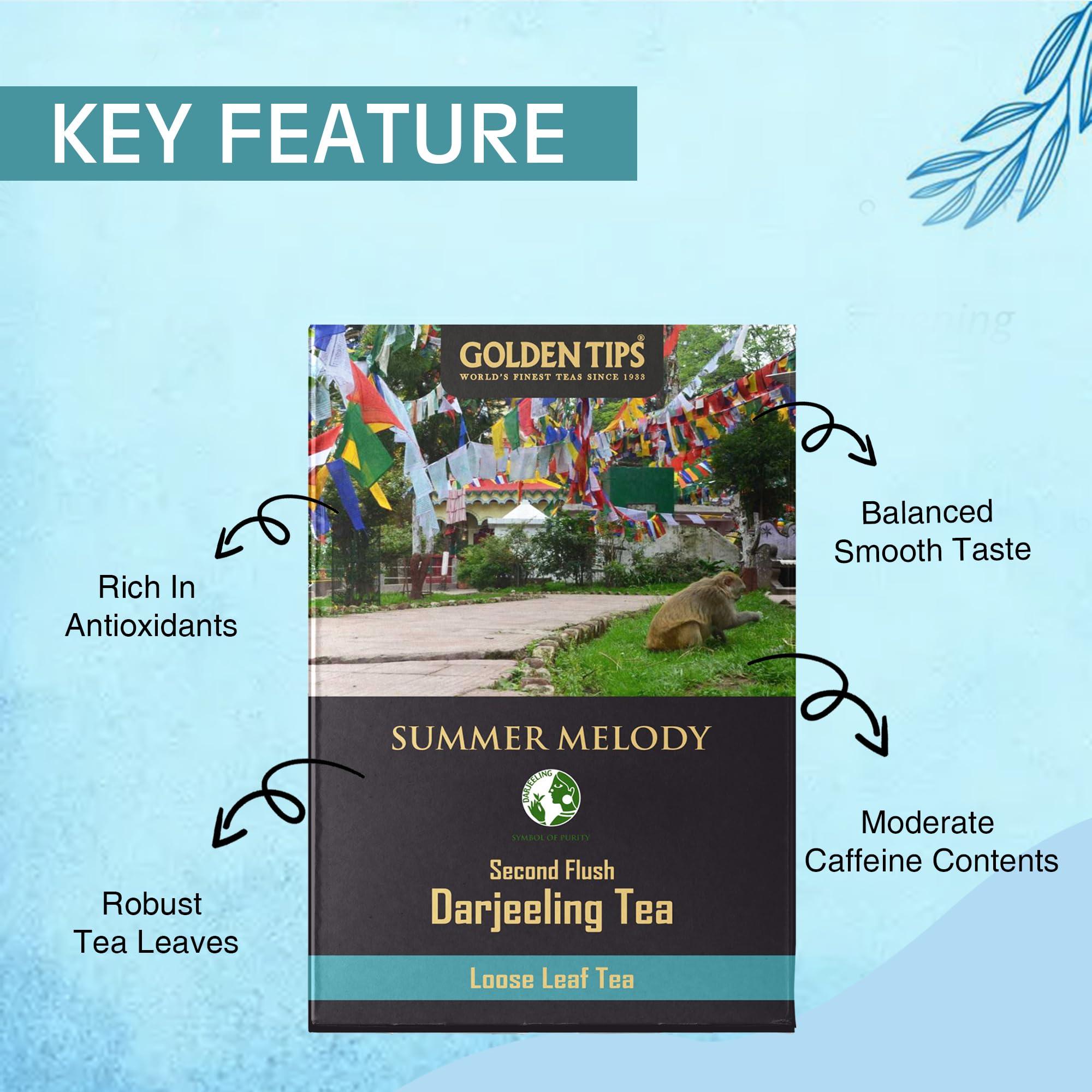 Golden Tips Golden Tips Summer Melody Second Flush Darjeeling Black Tea (8.81oz - 250 gm - 125 Cups)