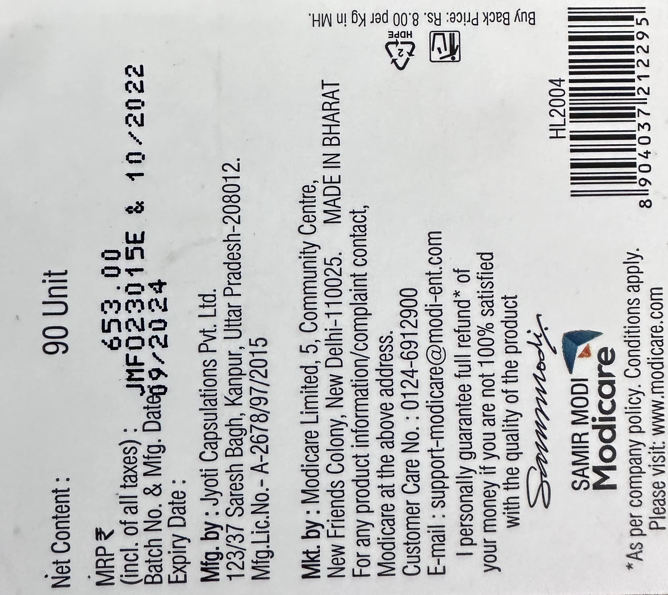 AuraNutrition Modicare well flax oil omega 3,6,9 pack of 90 softgels (Pack of 2)