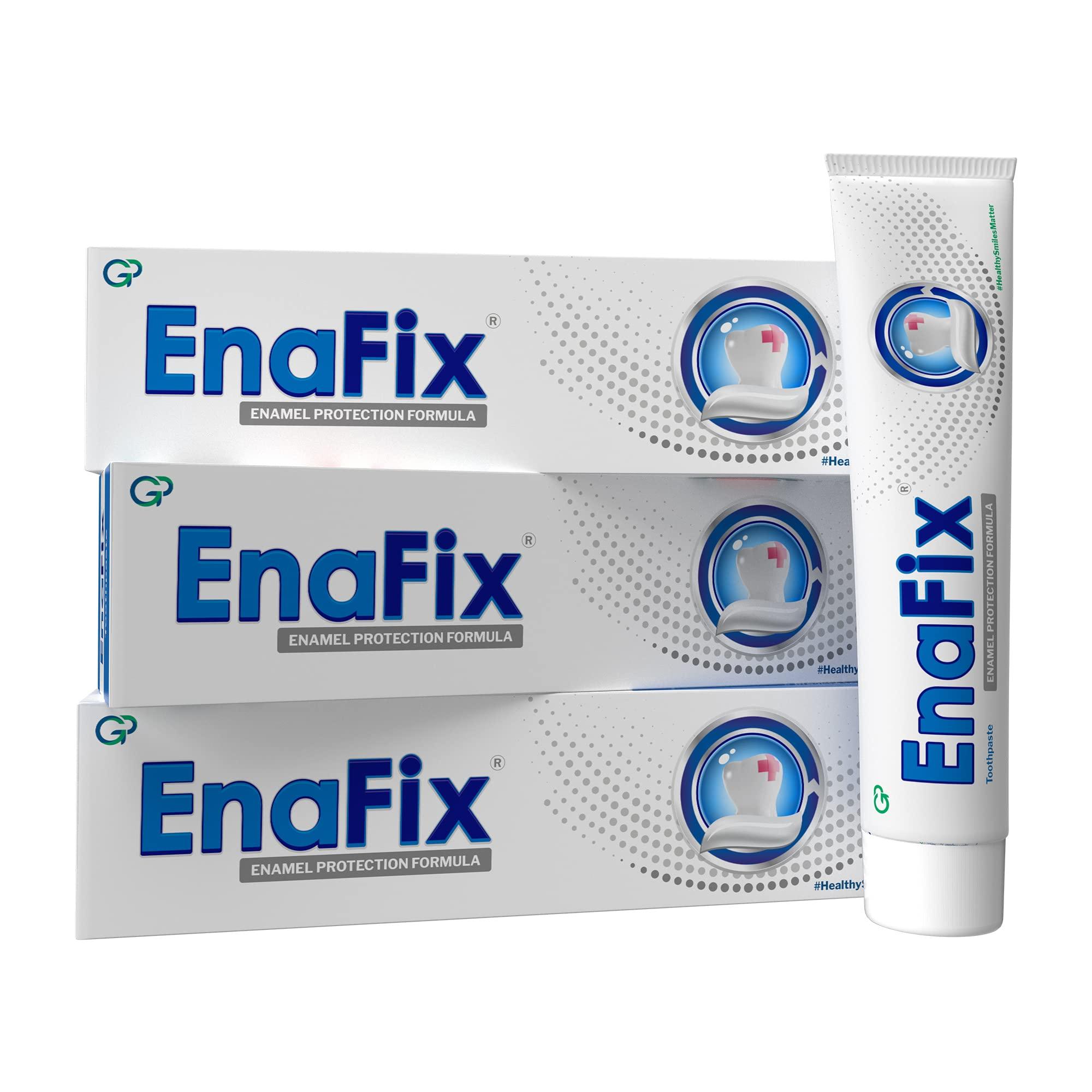 ENAFIX ENAFIX Anti Cavity Toothpaste | Fluoride Free Toothpaste With Calcium And Phosphate For Enamel Remineralisation | Fights Tooth Decay | (Pack Of 3) 70G Each, Enamel Protection