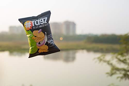 TagZ TAGZ Popped Potato Chips | Not Fried, Not Baked , No Cholesterol | Healthy Snack from TagZ  (Cream Onion Divin - Pack Of 5)