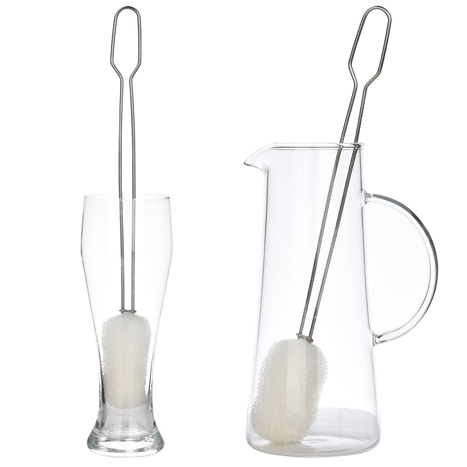 ALINK ALINK Straw Cleaning Brush, 4-Pack Skinny Pipe Tube Cleaner, 190mm x 7mm - Red