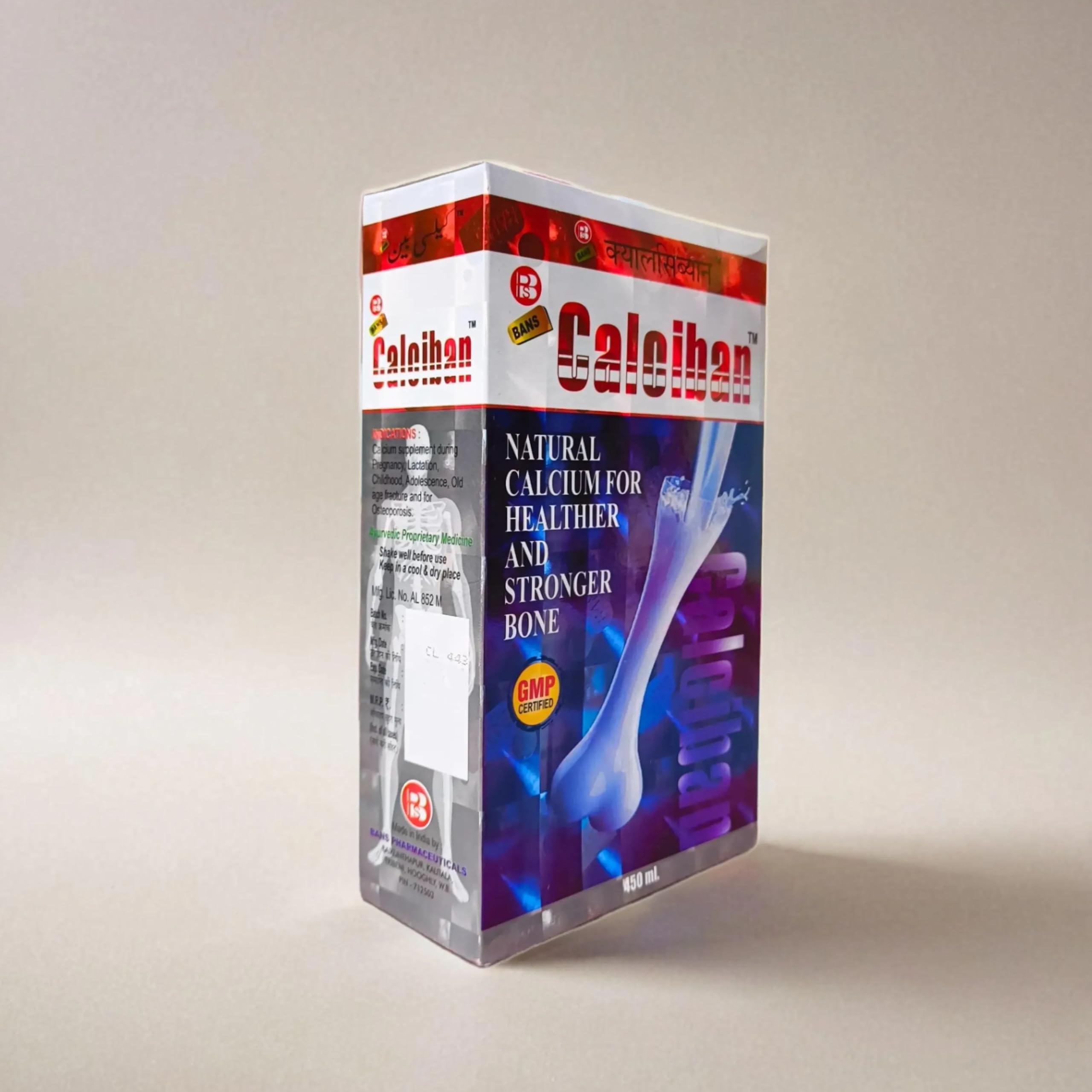 NavaFresh Basics Ayurvedic CALCIBAN Syrup - Natural Calcium for Healthier and Stronger Bones (450 ml.)